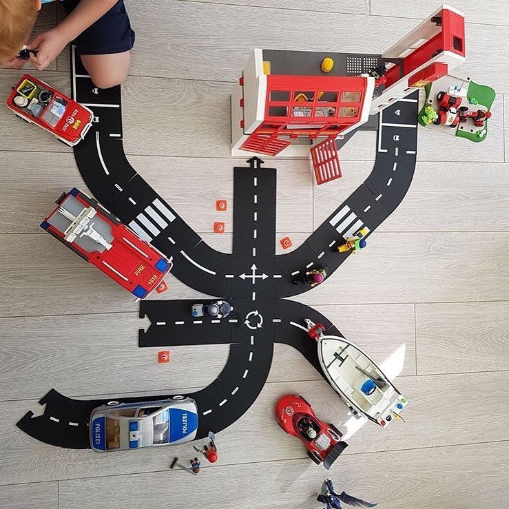 rubber roads play set