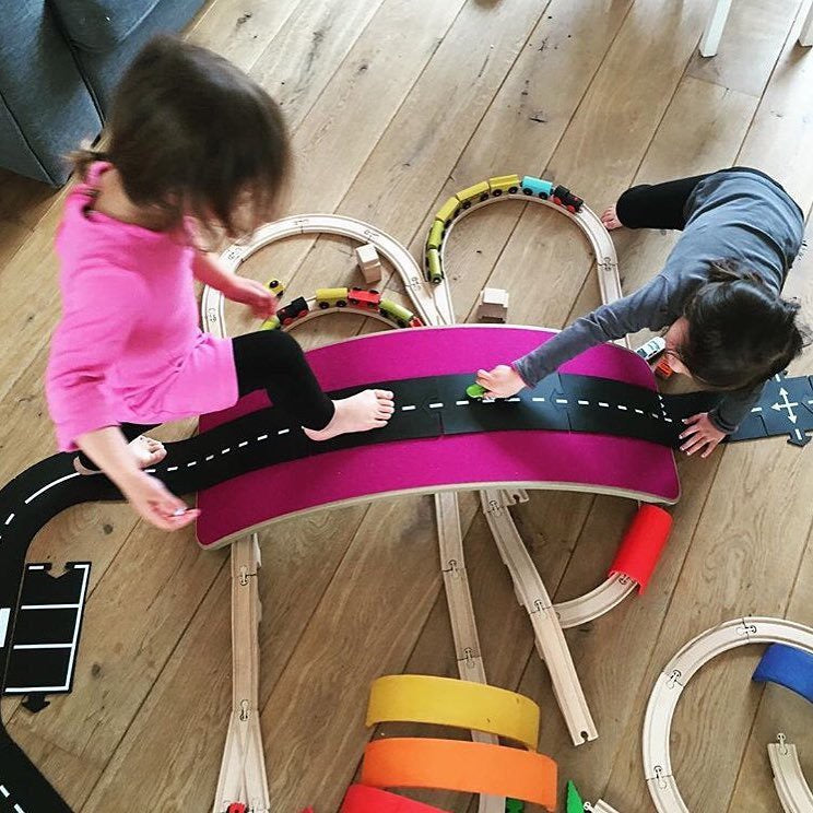 rubber roads play set
