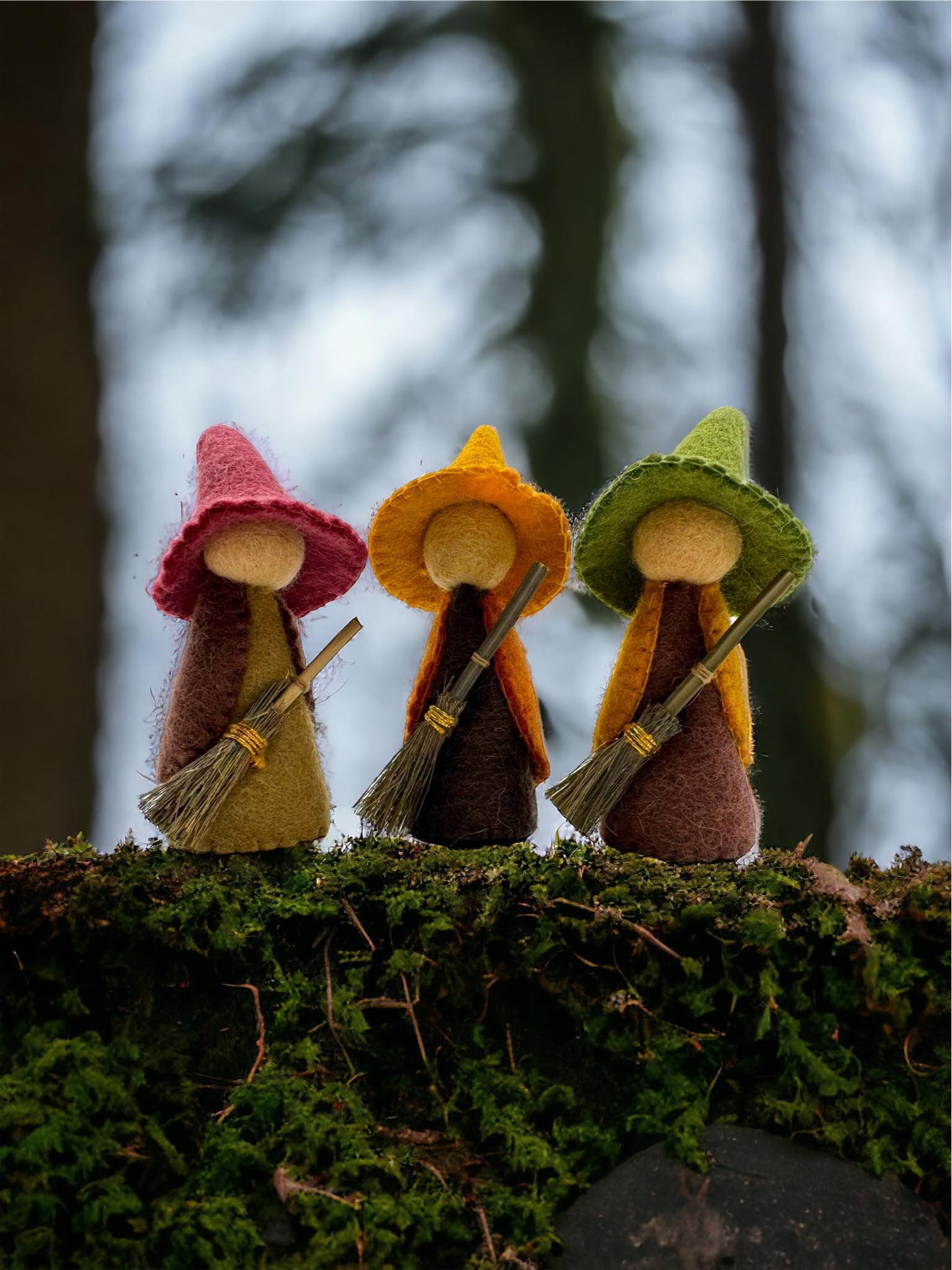 **pre-order (ships in 2-3 weeks)**handmade in nepal 100% wool felt foods play set for pretend cooking and farmer's market play
