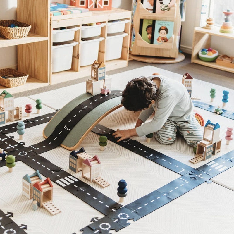 rubber roads play set