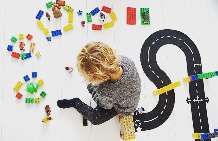 rubber roads play set