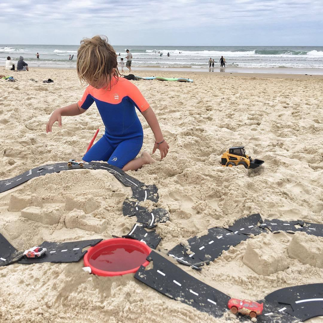 rubber roads play set