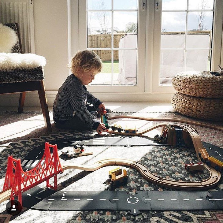 rubber roads play set