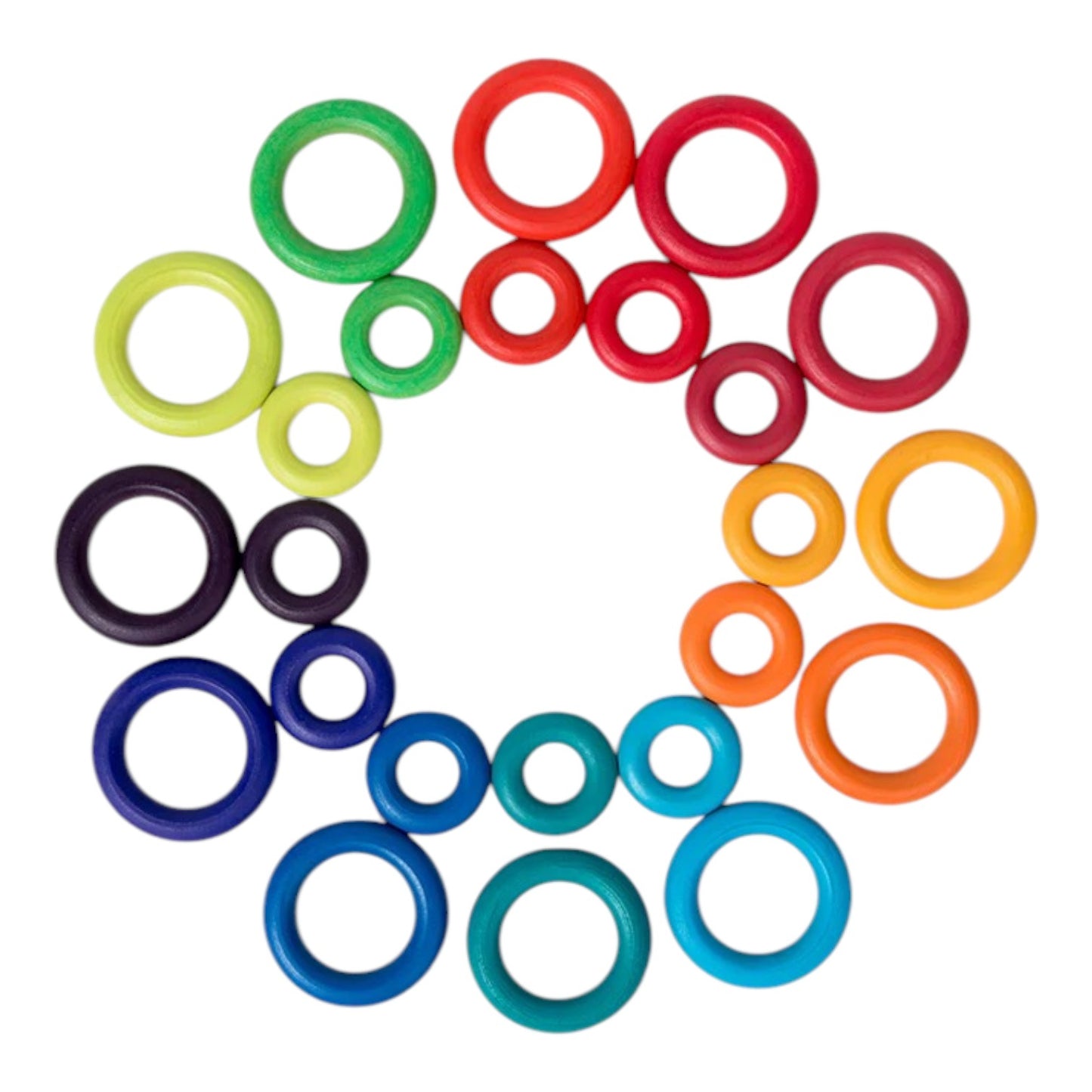 12 dowels sorting helper tree with 24 building rings set