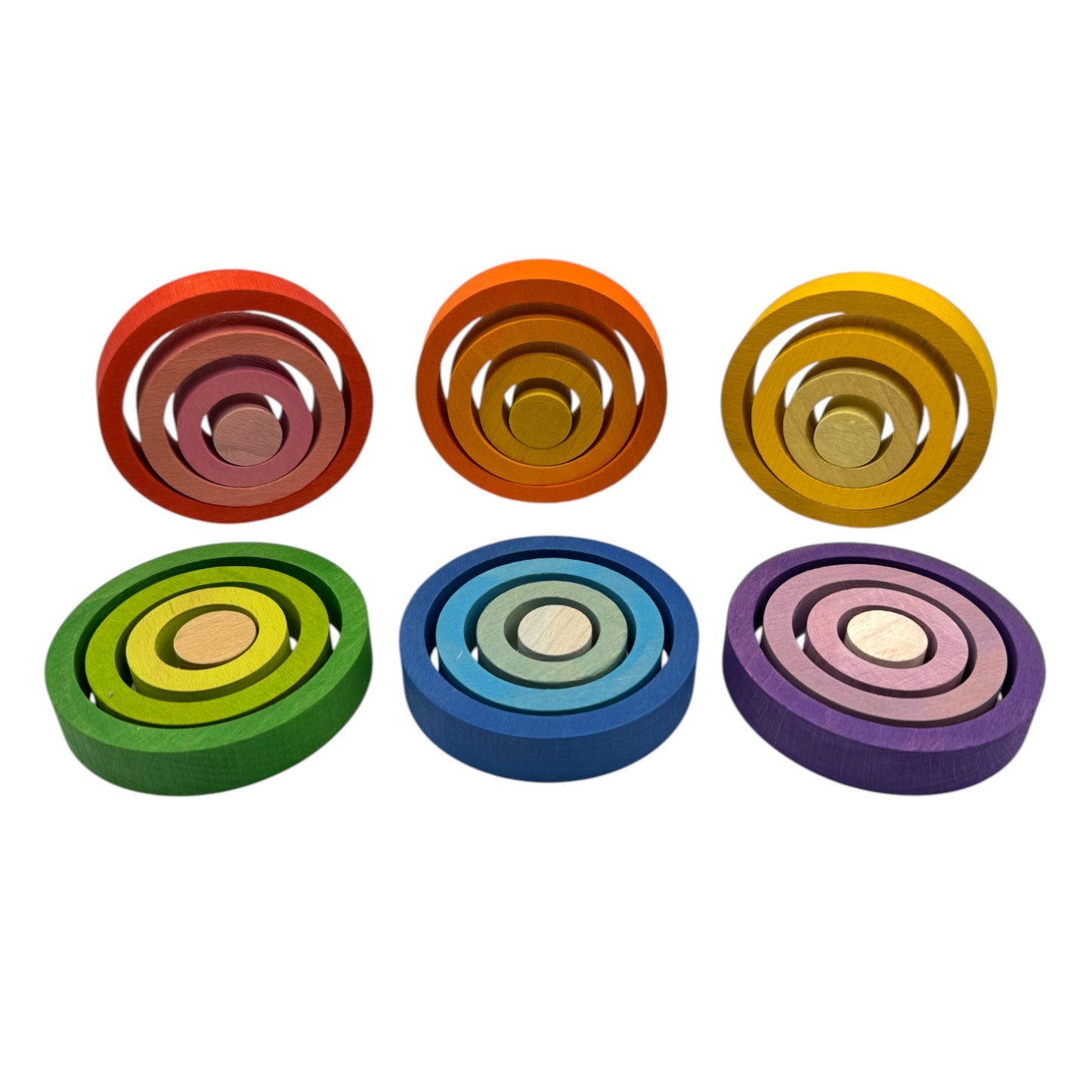 24-piece rainbow nesting rings