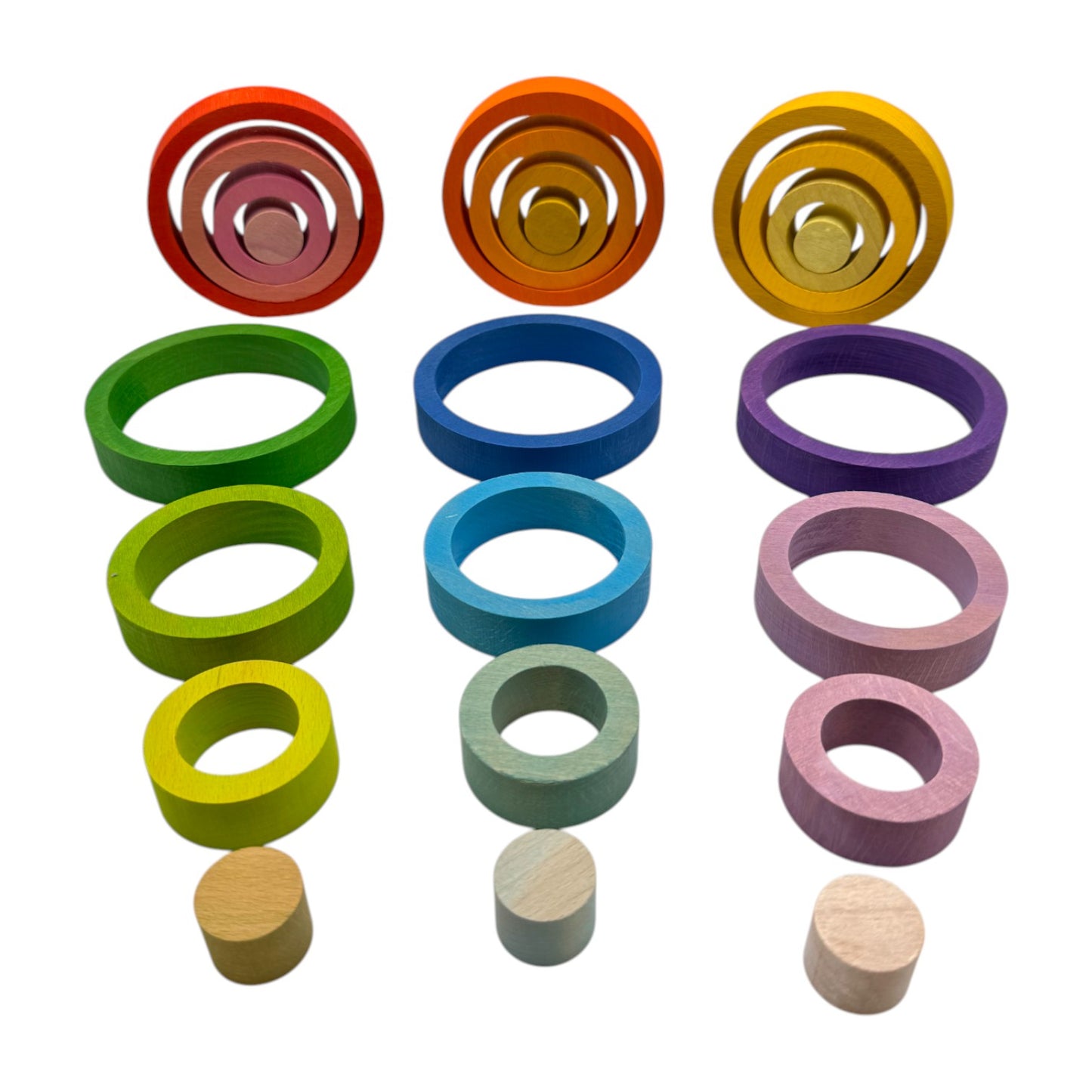24-piece rainbow nesting rings