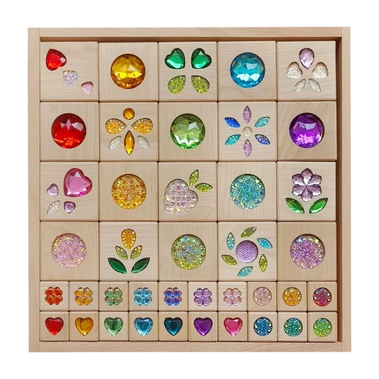 sparkle garden gem set – 30-piece small & 40-piece large sets