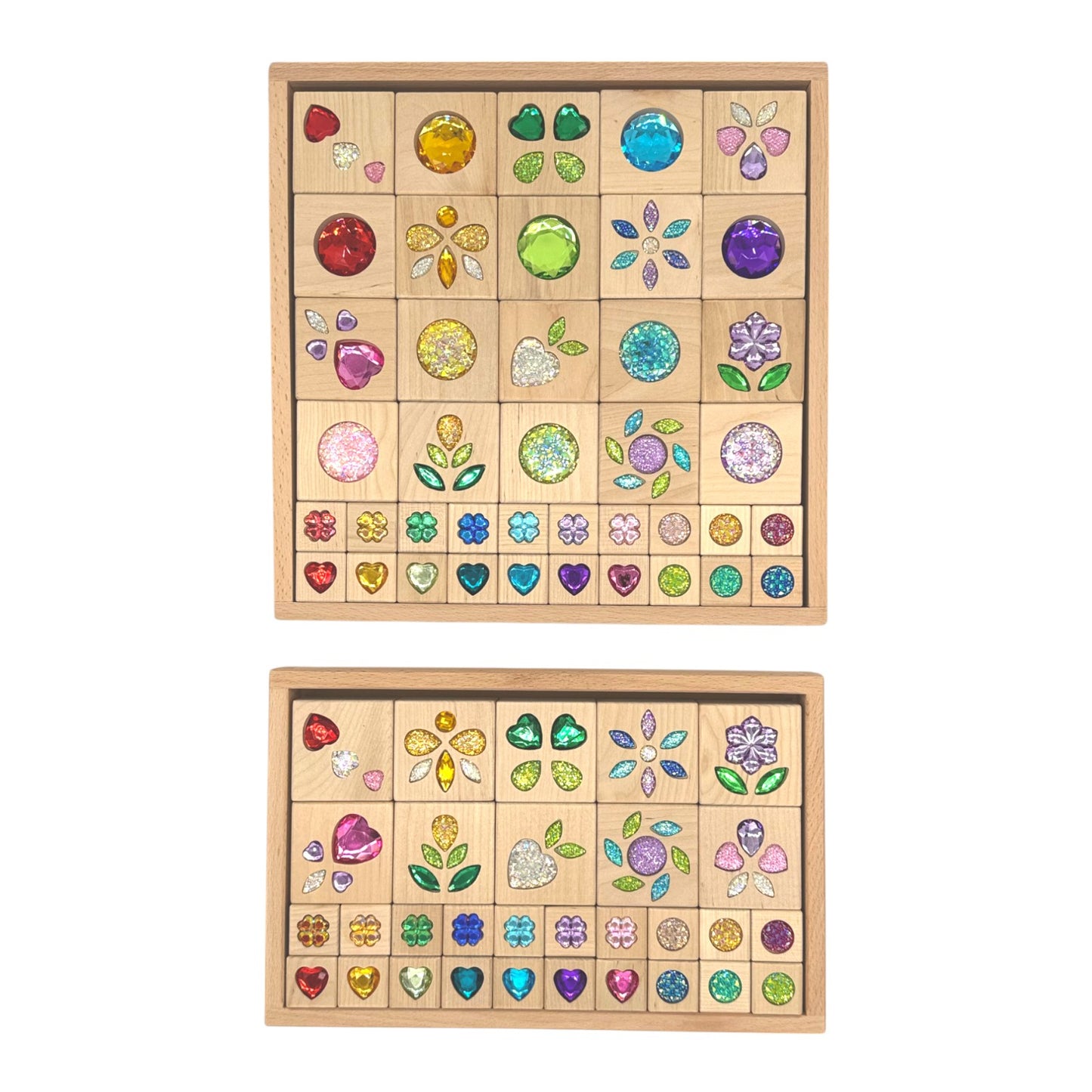 sparkle garden gem set – 30-piece small & 40-piece large sets