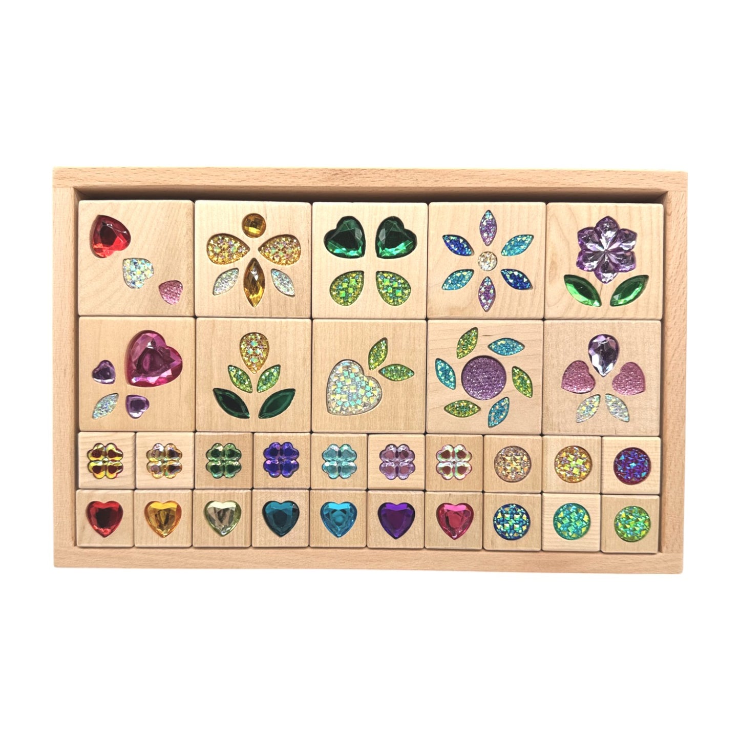 sparkle garden gem set – 30-piece small & 40-piece large sets