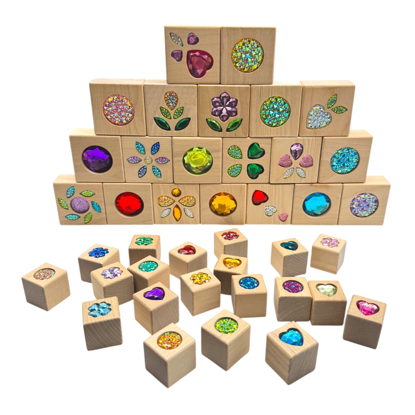 sparkle garden gem set – 30-piece small & 40-piece large sets