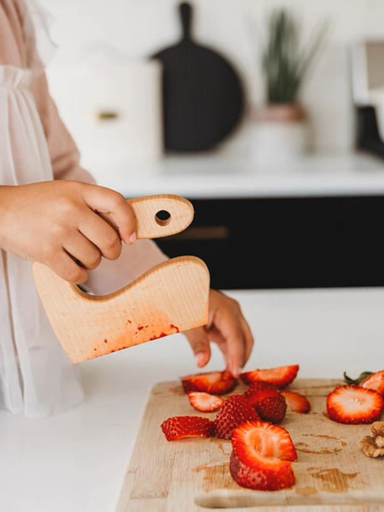 **pre-order (ships in 2-3 weeks)**mini wooden cutter/knife/kitchen helper for kids