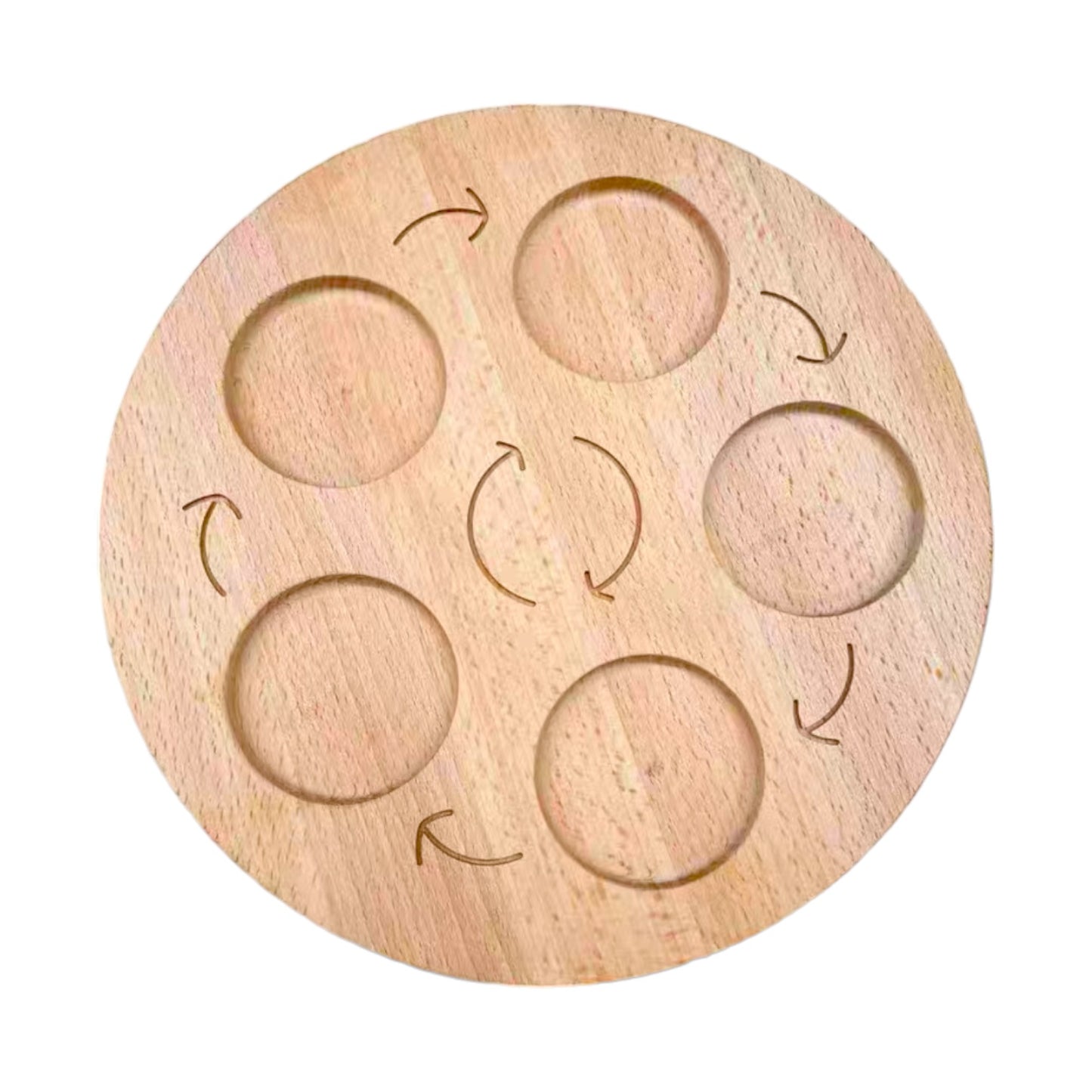 double sided wooden life cycle board