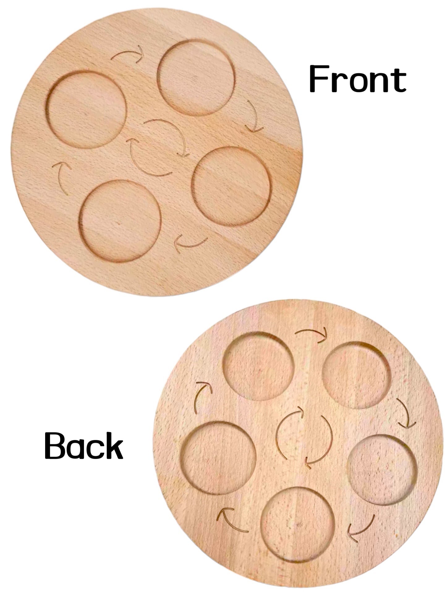 double sided wooden life cycle board