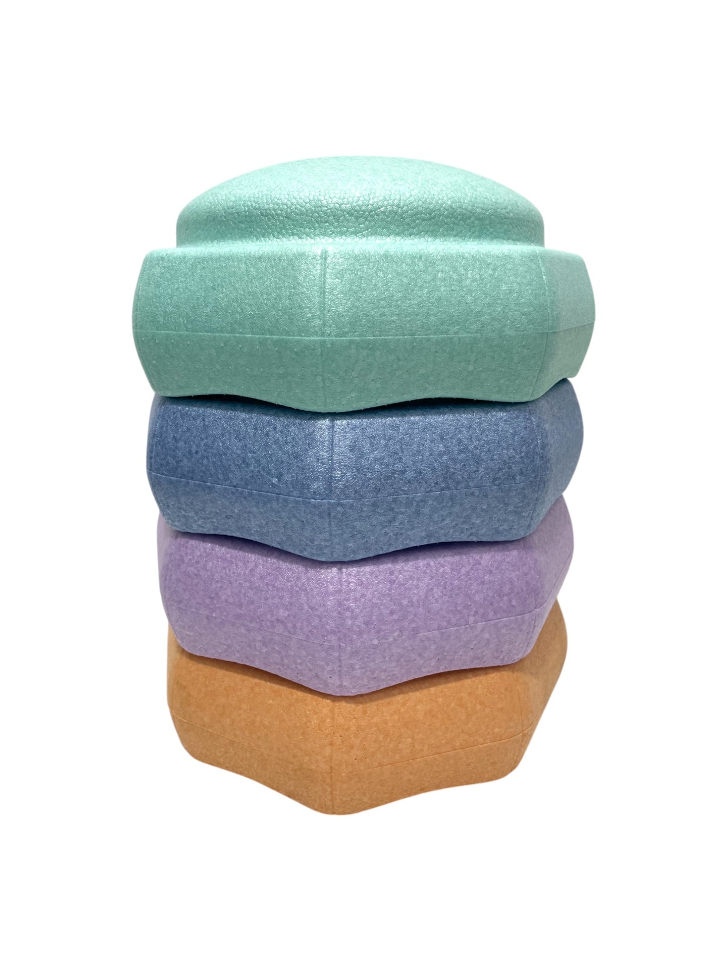 6 pieces pastel rainbow stepping stones set