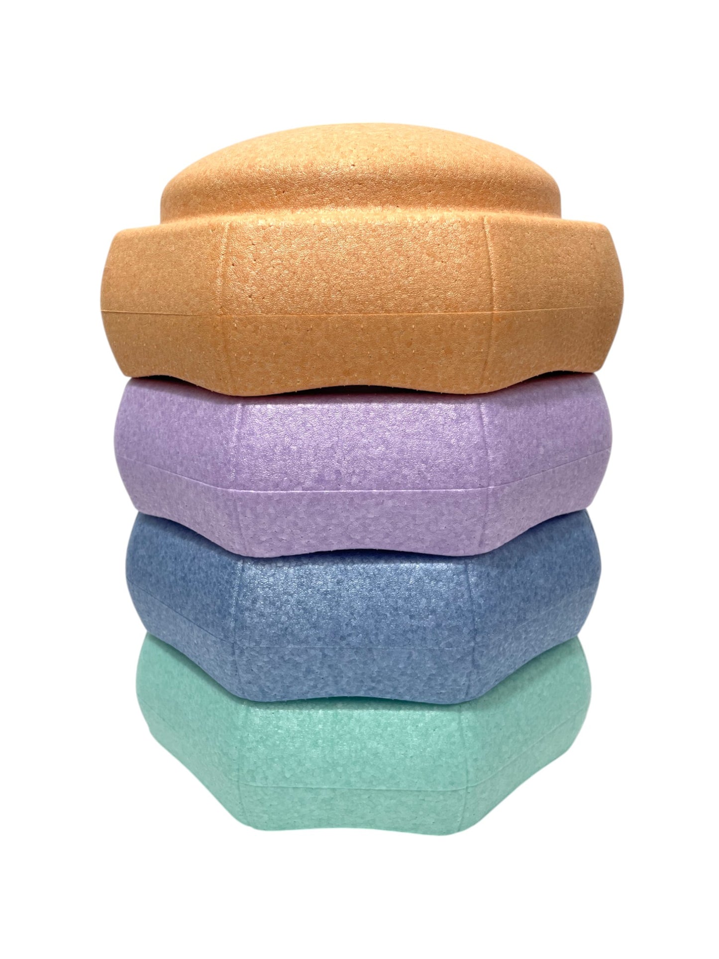 6 pieces pastel rainbow stepping stones set