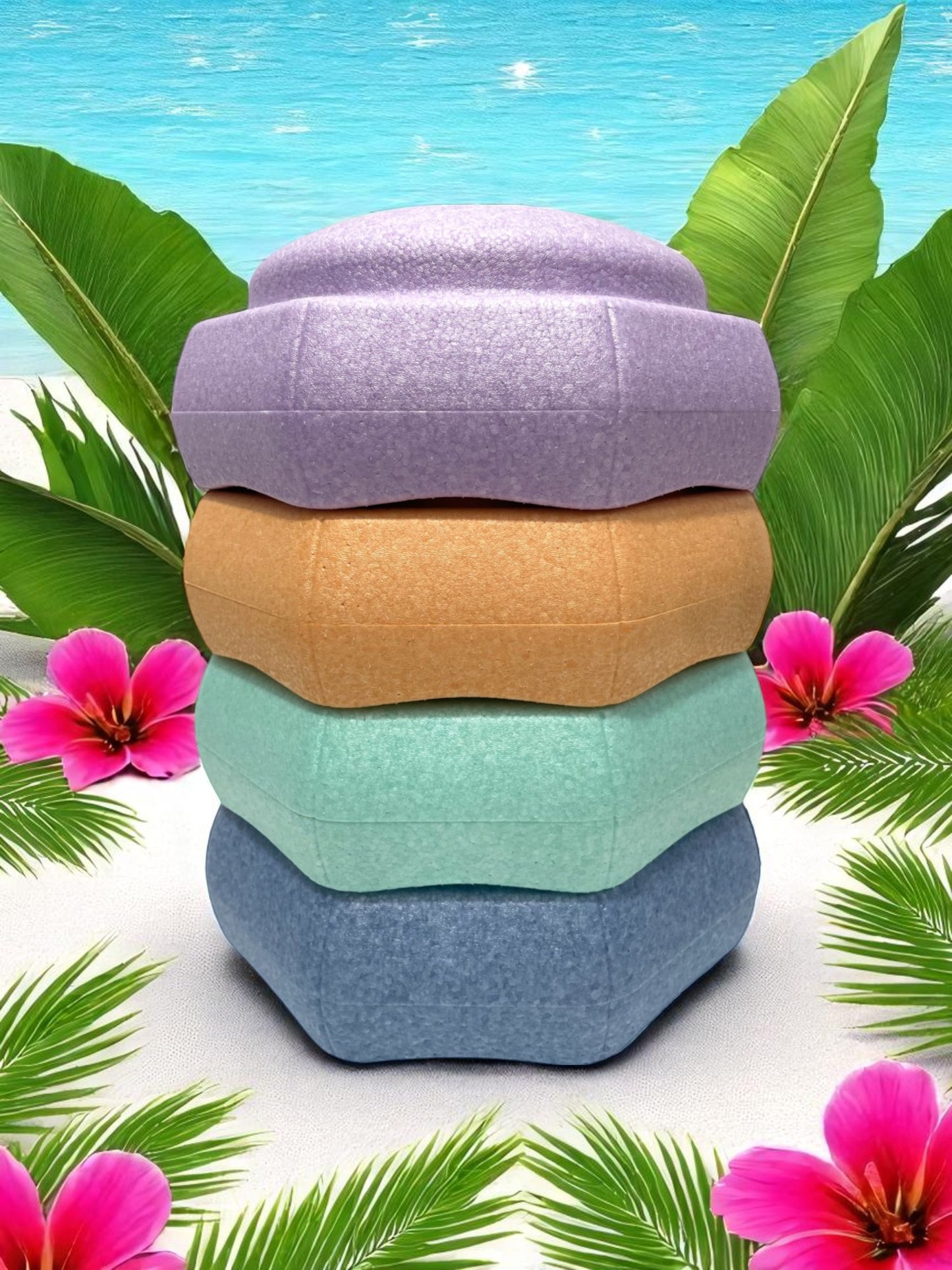 6 pieces pastel rainbow stepping stones set