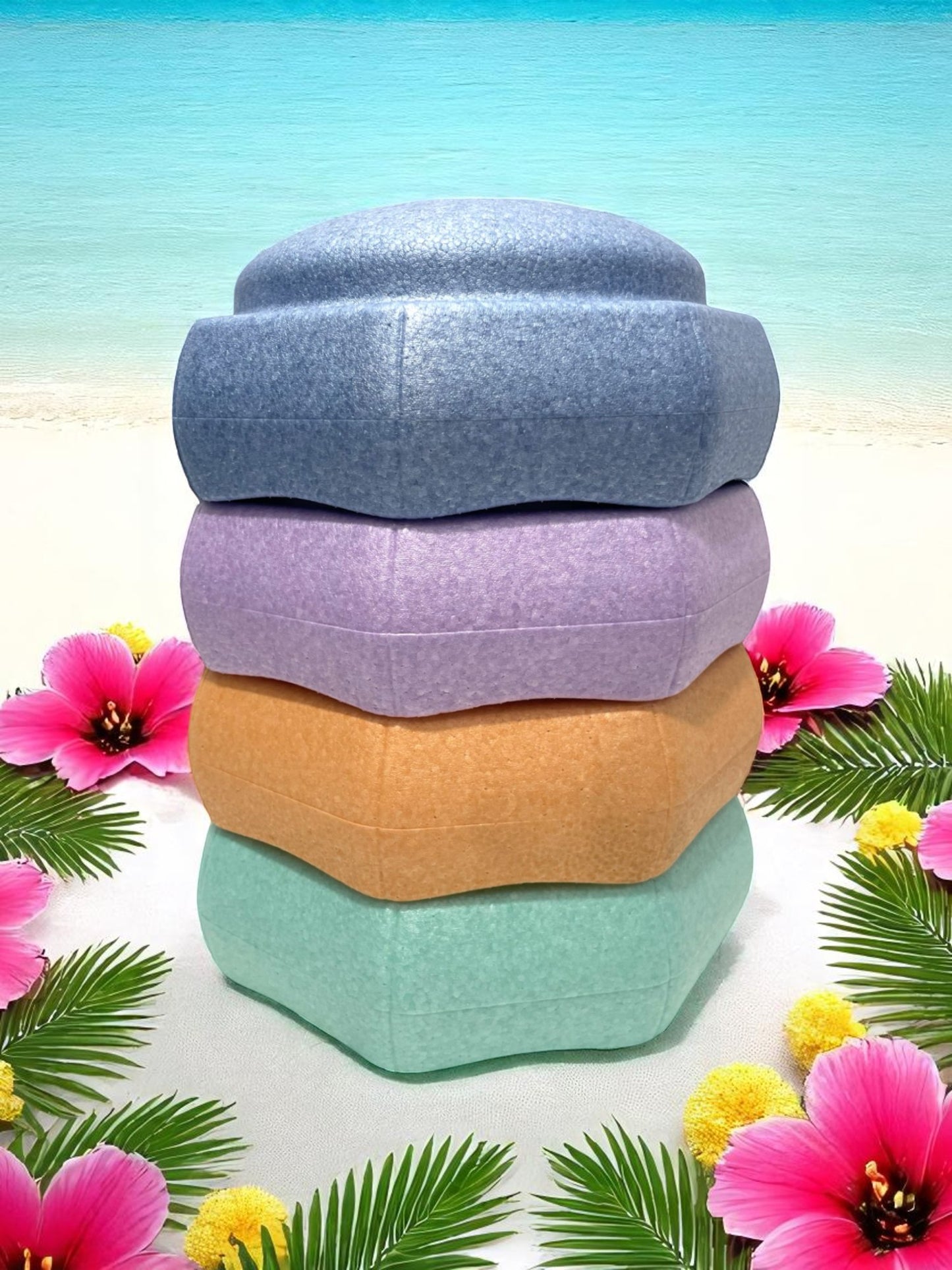6 pieces pastel rainbow stepping stones set