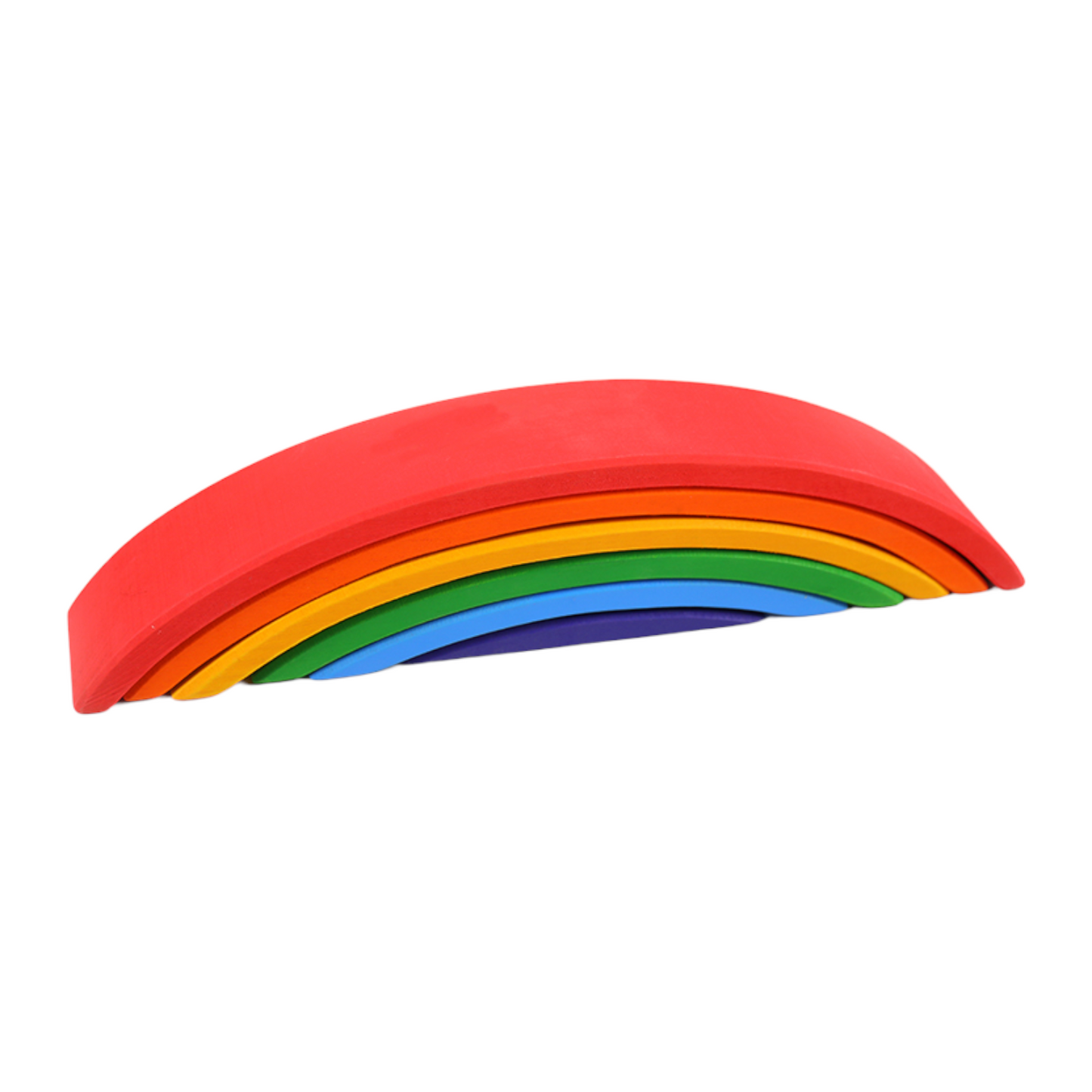 6 pcs wooden rainbow bridge stacking building blocks