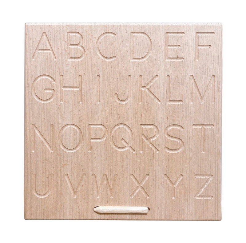 Alphabet Wooden Tracing Board Reversible ABC Learning & Education Aid –  Green Elephant Home and Toys