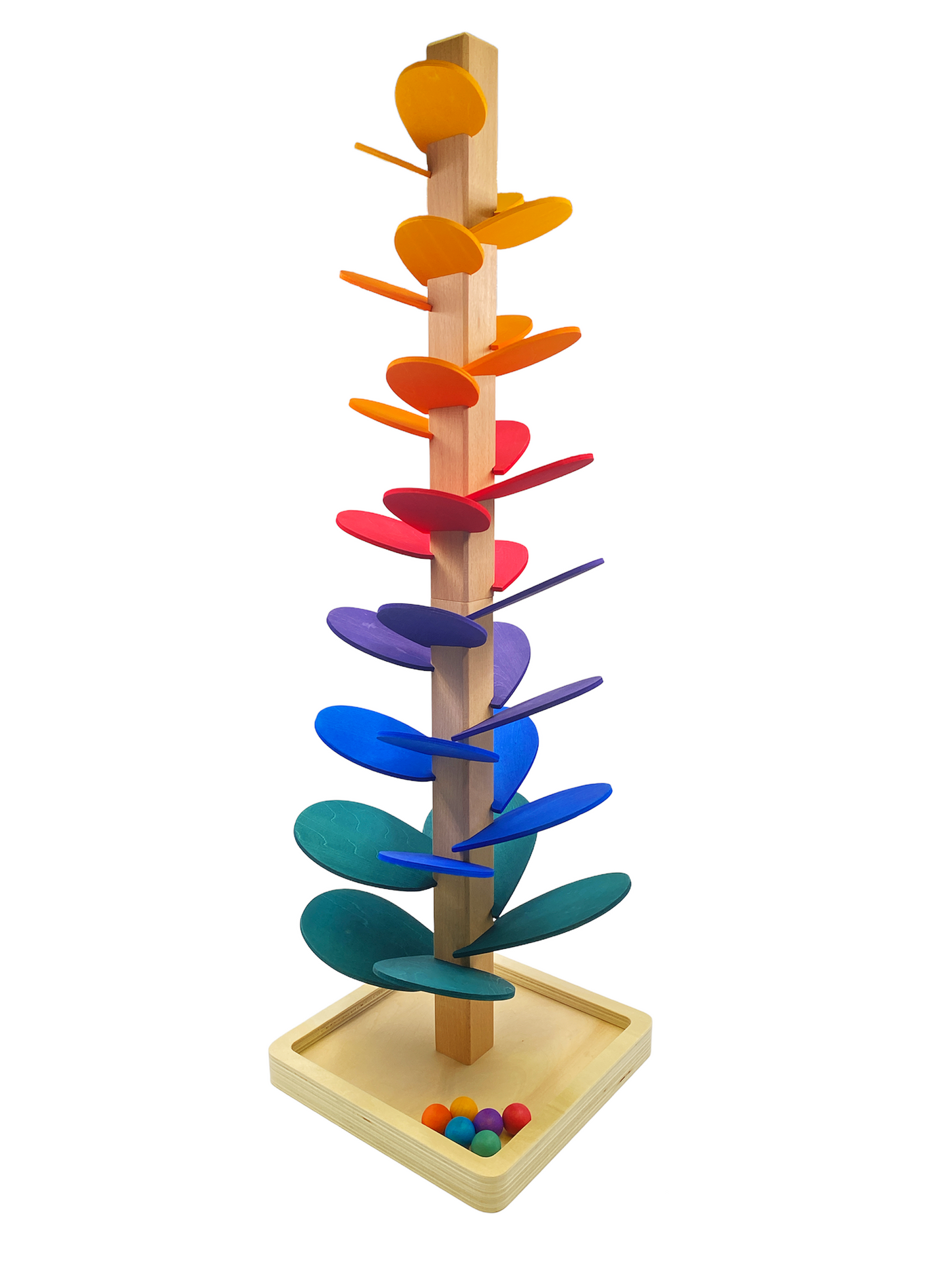 new large marble tree in primary rainbow colors