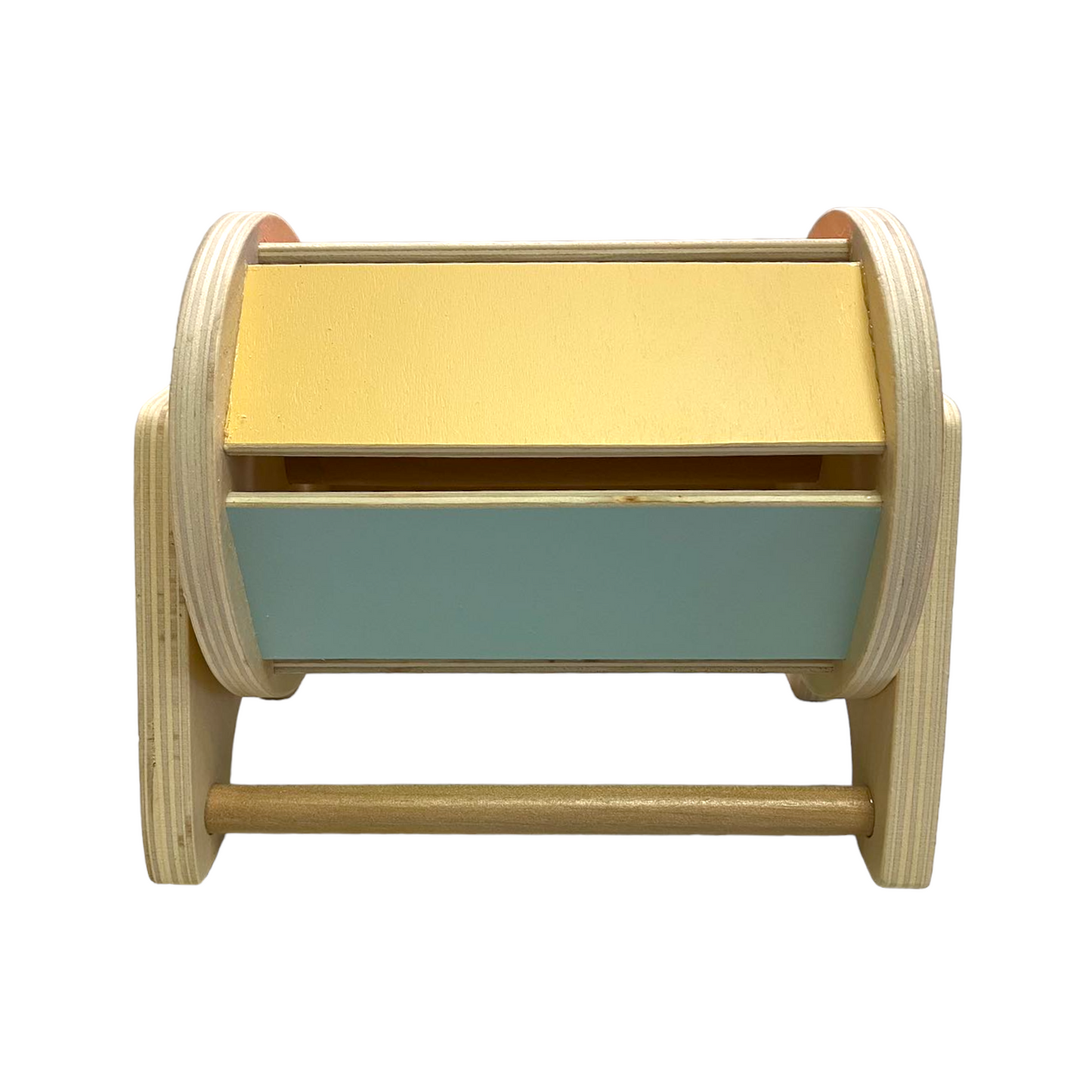 montessori spinning drum in pastel colors