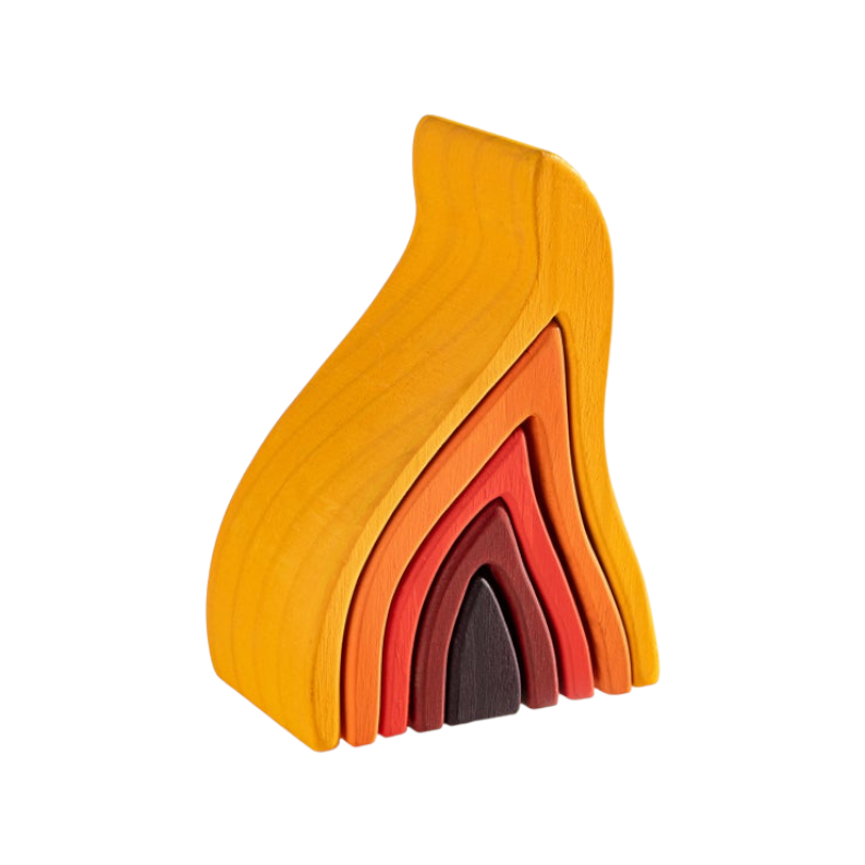 5 pcs wooden fire stacking blocks