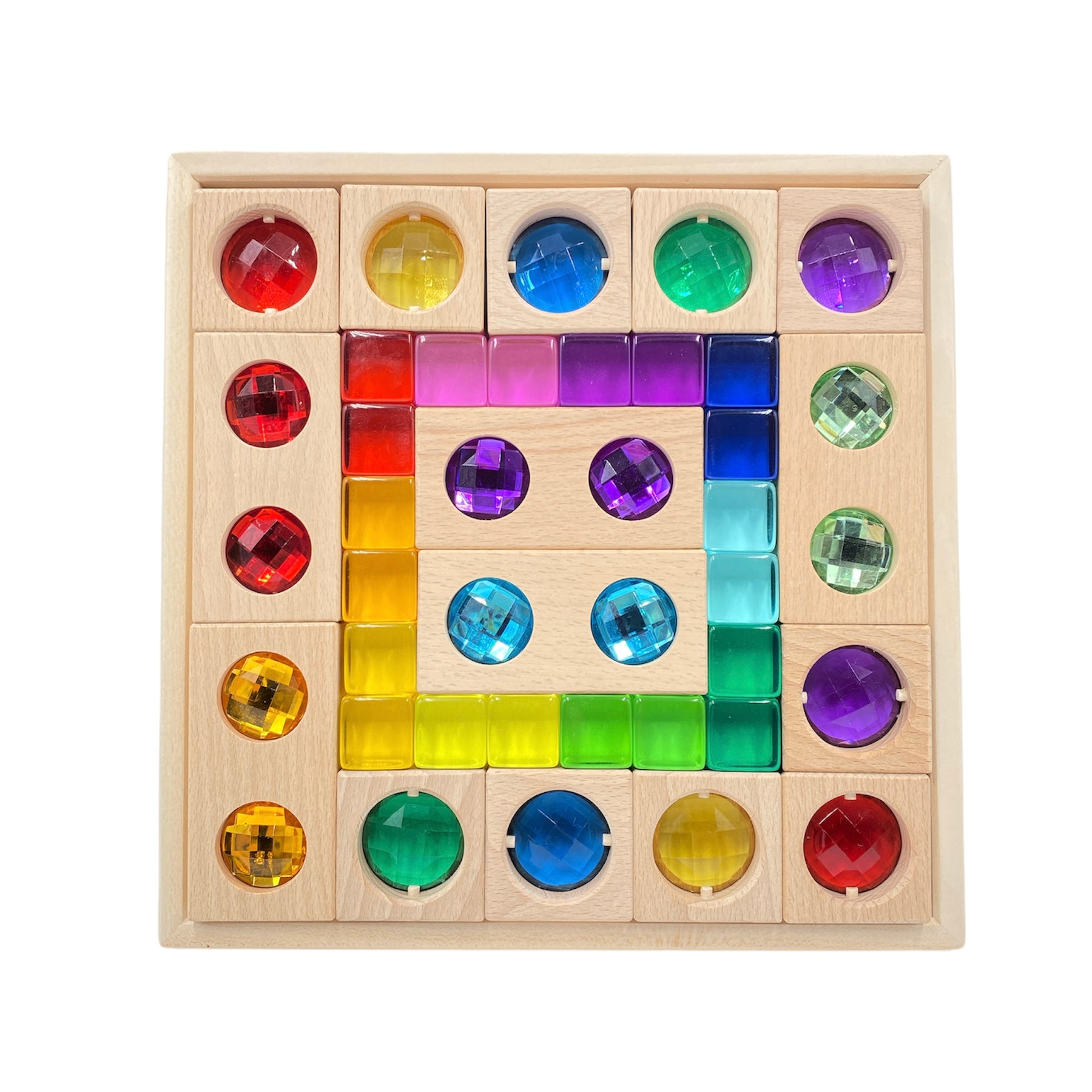 15-Piece Window & Gem Blocks with 20-Piece Lucite Cube Set