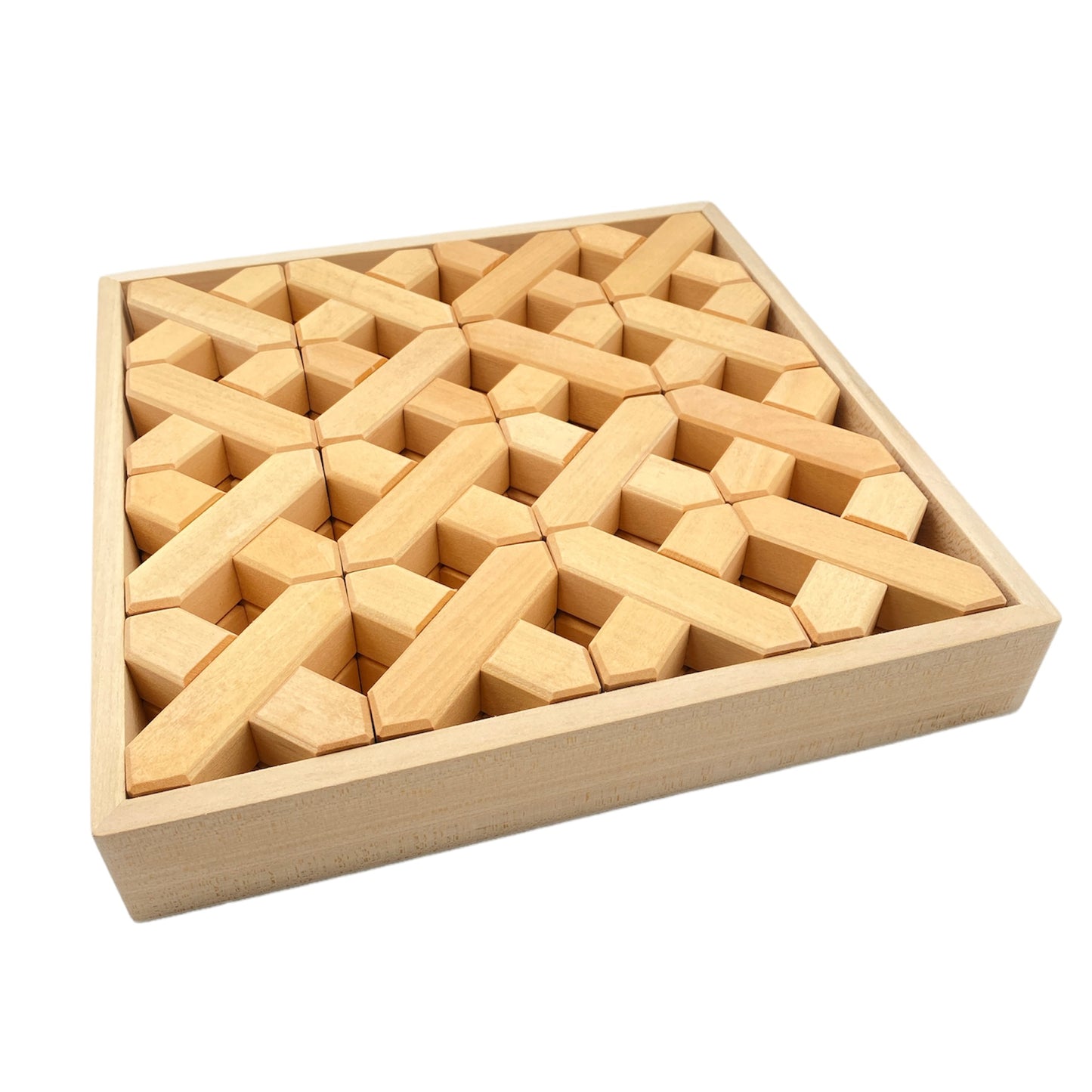 32 pcs x-shape blocks set with storage tray