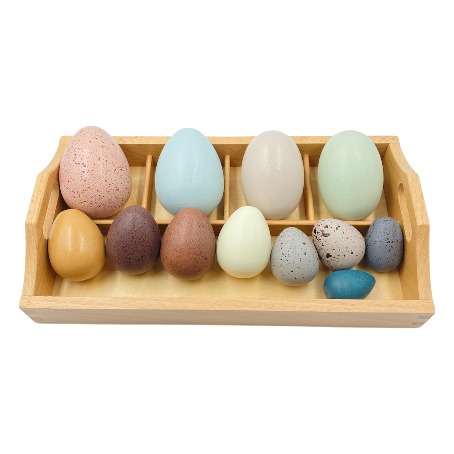 12 pcs wooden bird eggs set
