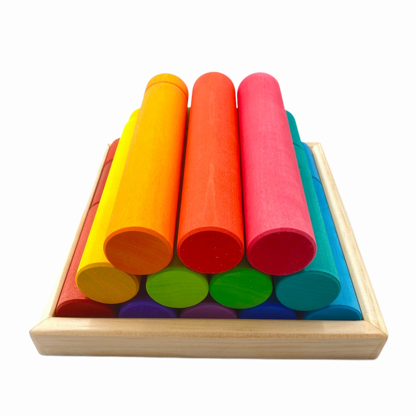 **pre-order (ships in 2-3 weeks)**25 pcs stained large building rollers rainbow with storage tray