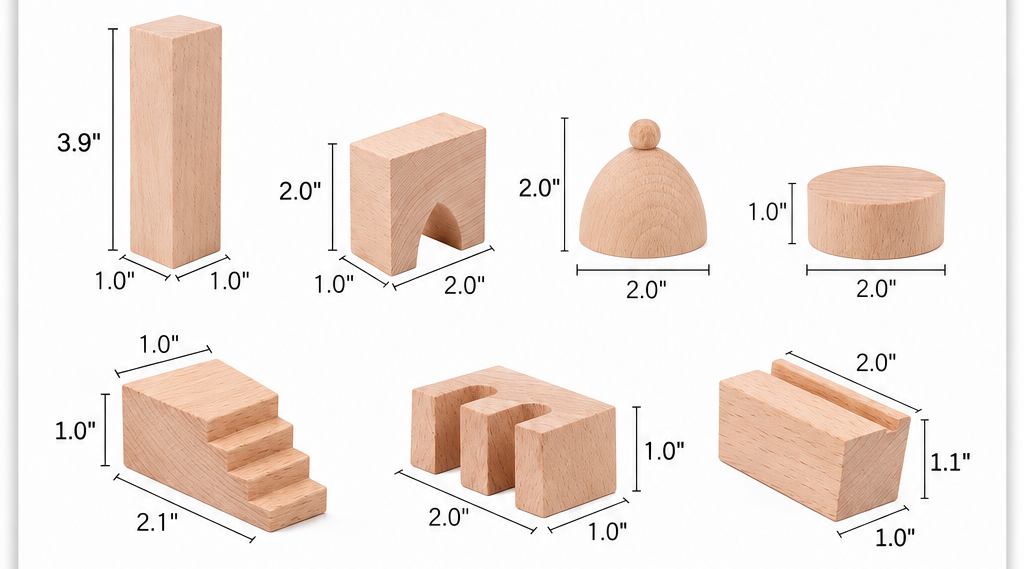 architectural wooden building blocks – roman colosseum & russian church natural beech wood building sets