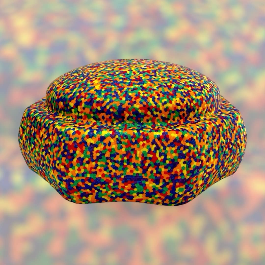 rainbow confetti stepping stone (single piece)
