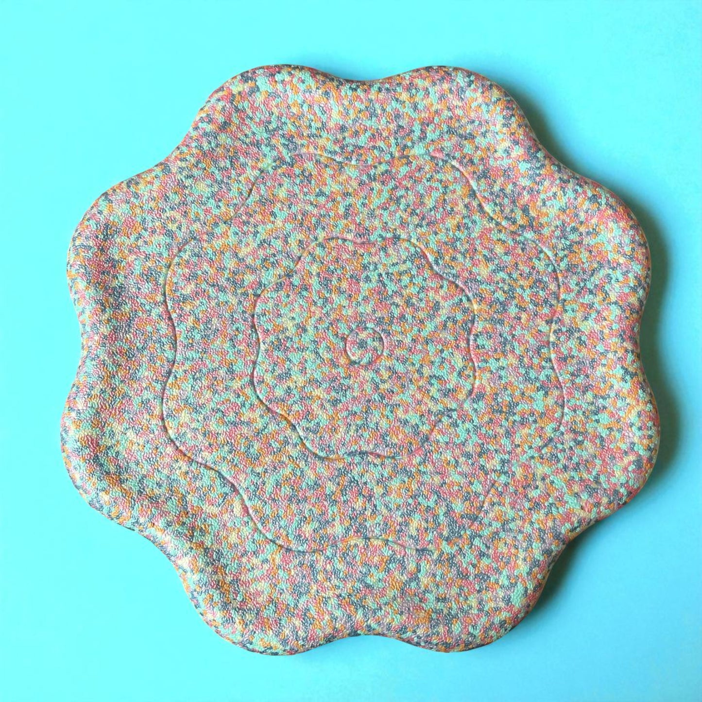 flower-shaped balance board for stepping stones – pastel confetti color