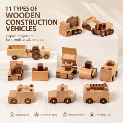 Natural Wooden Construction & Emergency Vehicles | 11 Styles Available