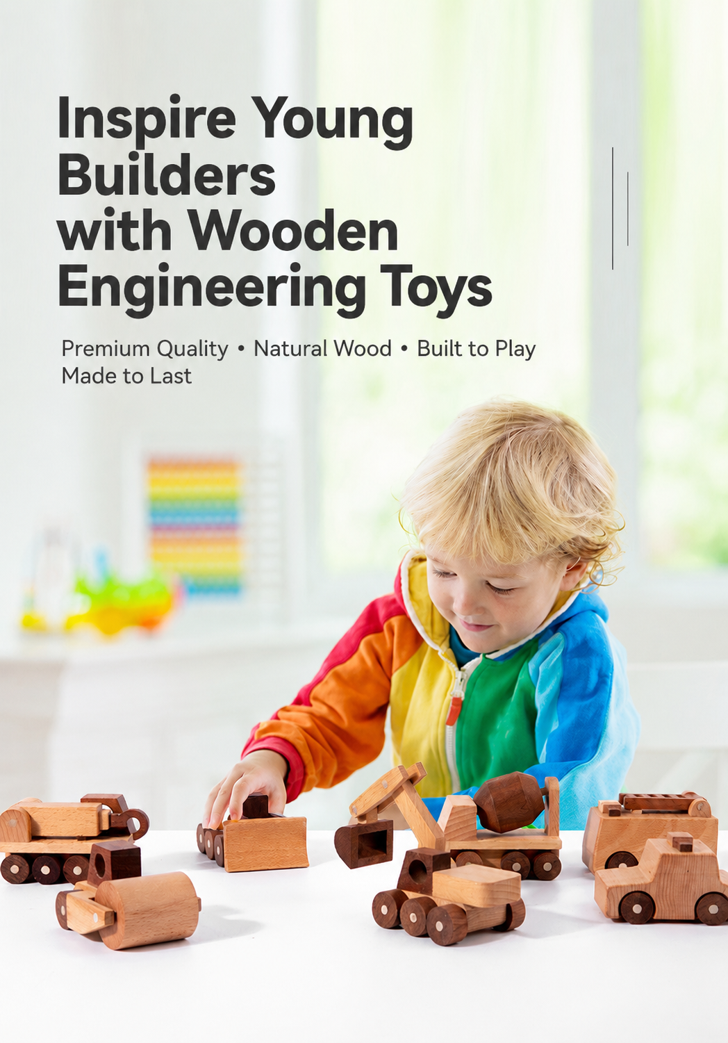natural wooden construction & emergency vehicles | 11 styles available