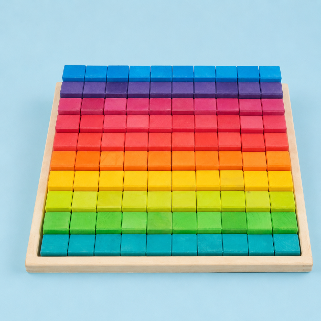 **pre-order (ships in 2-3 weeks)**100 pcs stained large stepped counting wooden stacking blocks