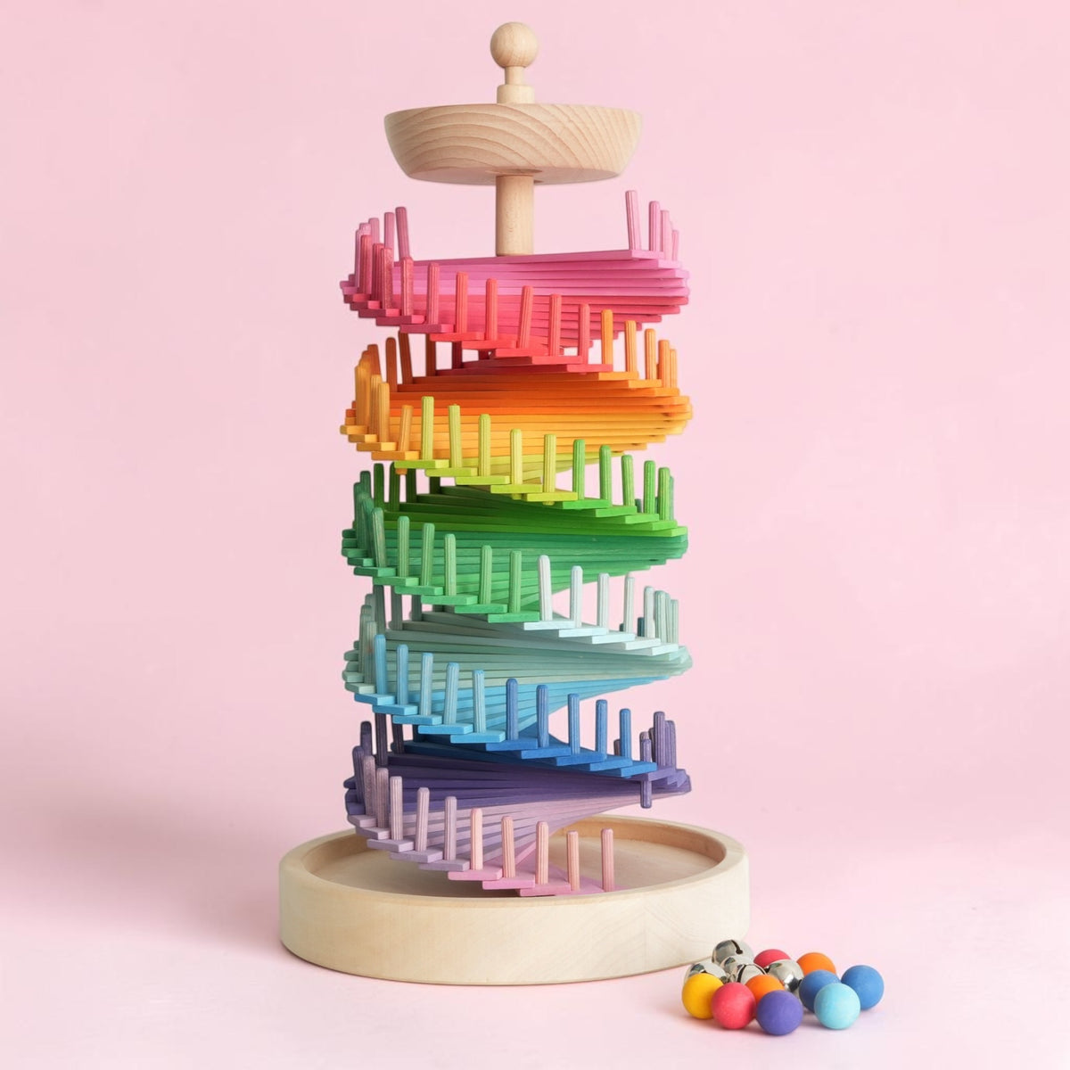 rainbow musical ball run assembly set