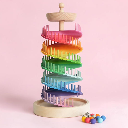 **Pre-order (Ships in 1-2 Weeks)**Rainbow Musical Ball Run Assembly Set