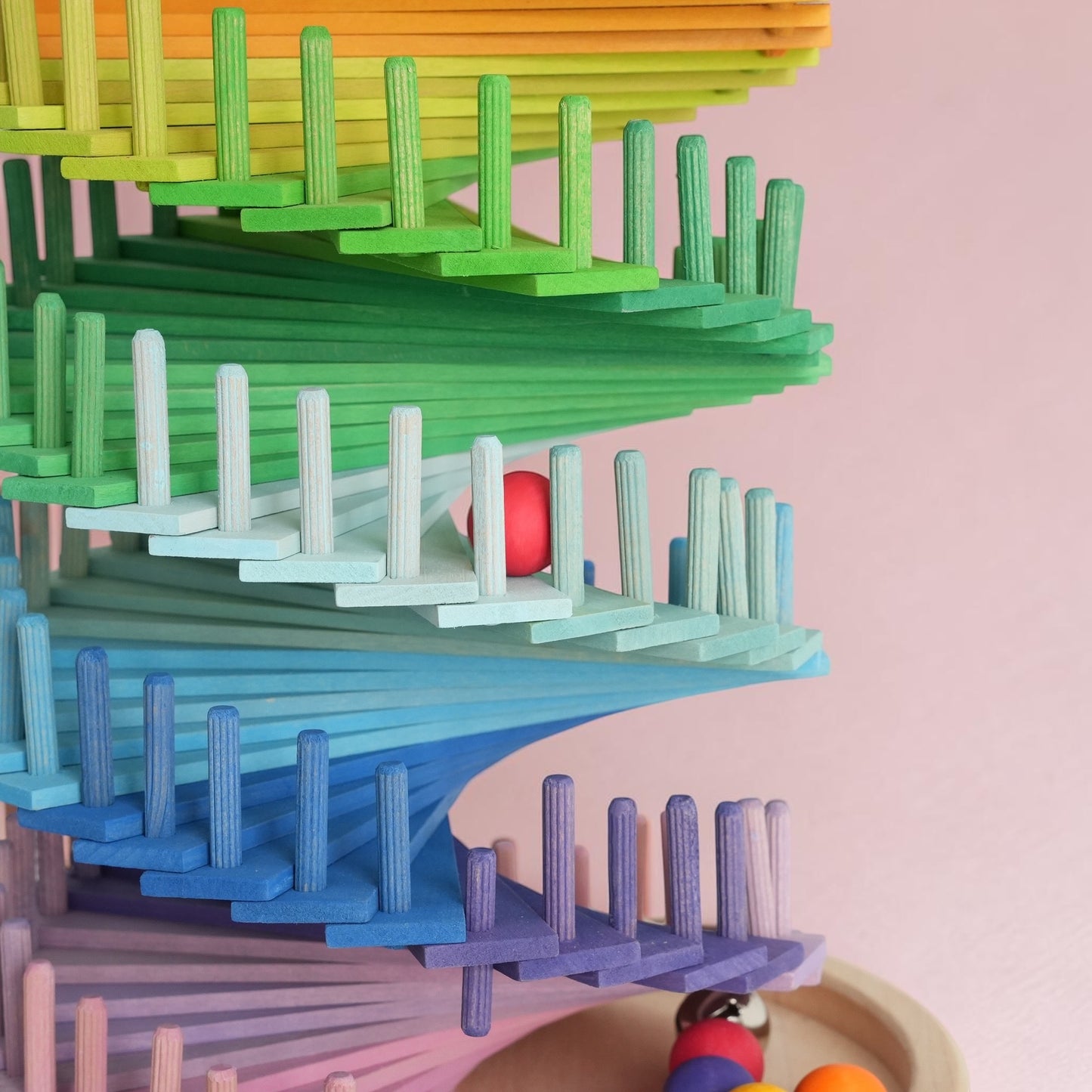 rainbow musical ball run assembly set