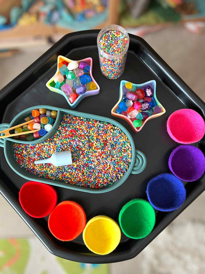 Adjustable Height Sensory Play Table – 28” Octagon Tray Table for Kids