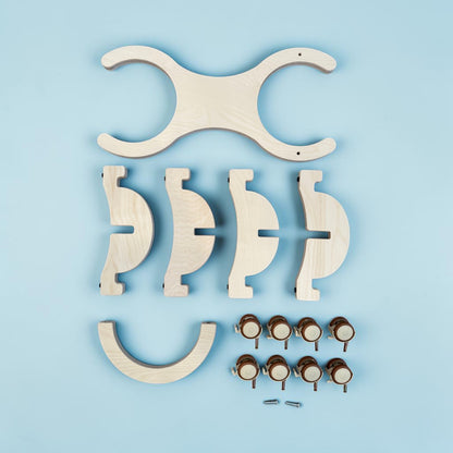 Wooden Roller Car Connector Set for Stepping Stones