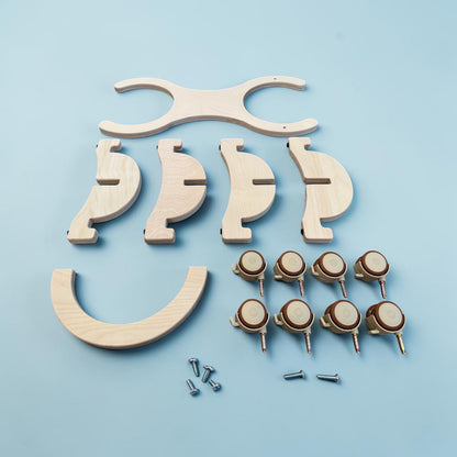 Wooden Roller Car Connector Set for Stepping Stones