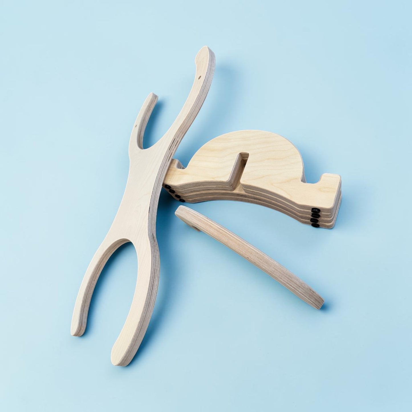 wooden roller car connector set for stepping stones