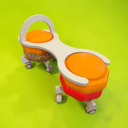 Wooden Roller Car Connector Set for Stepping Stones