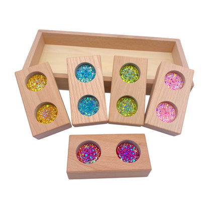 Pastel & Rainbow Gem Block Collection – 3 Styles with Wooden Storage Trays