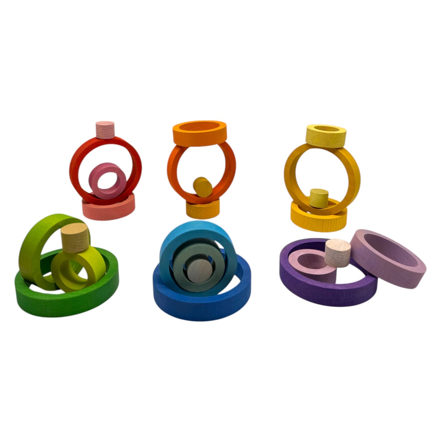 24-piece rainbow nesting rings