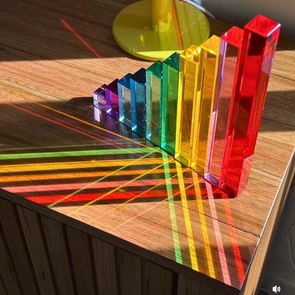 **Pre-order (Ships in 2-3 Weeks)**10-Piece Crystal Clear Pyramid Lucite Blocks – High Transparency Acrylic Stair Blocks