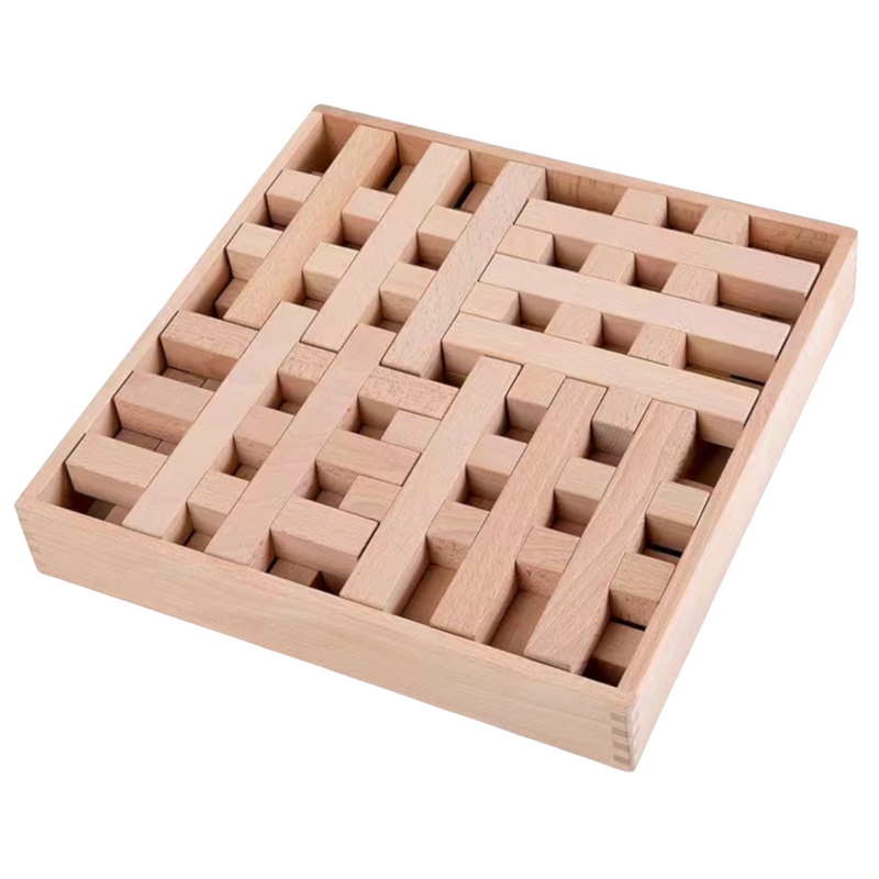 **Pre-order (Ships in 3-4 Weeks)**8 Pcs Grid Blocks Set with Storage Tray