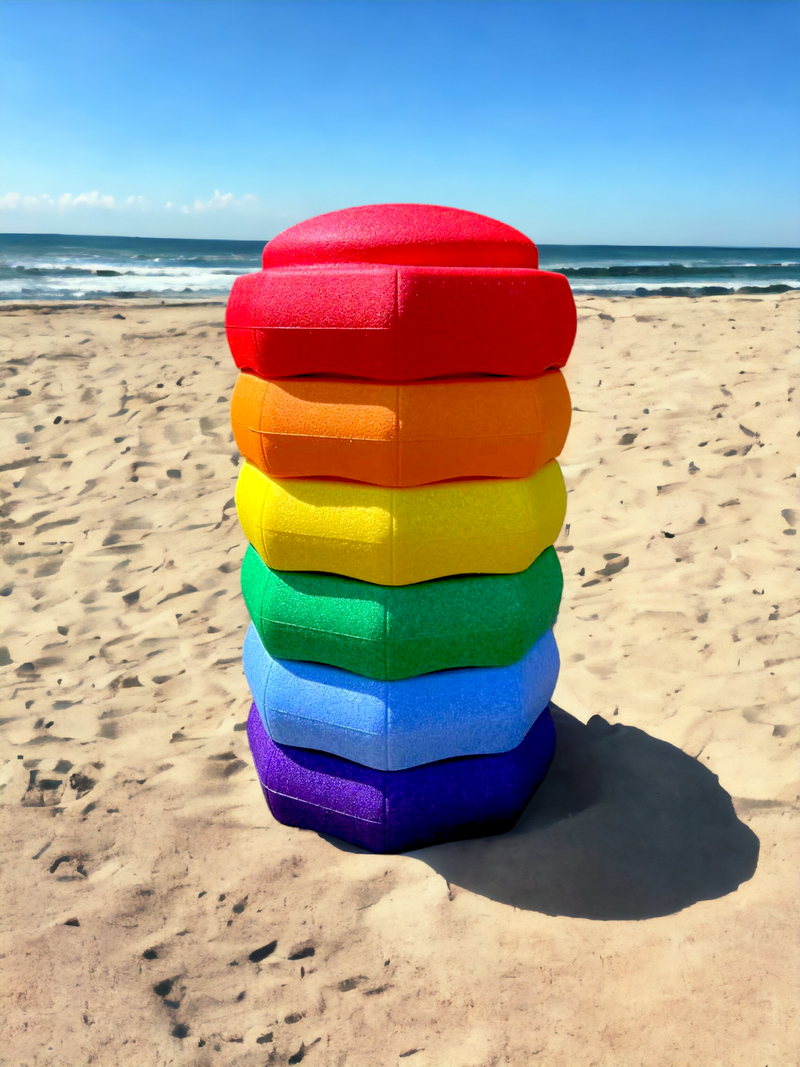**Pre-order (Ships in 4-5 Weeks)**6 Pieces Rainbow Stepping Stones Set