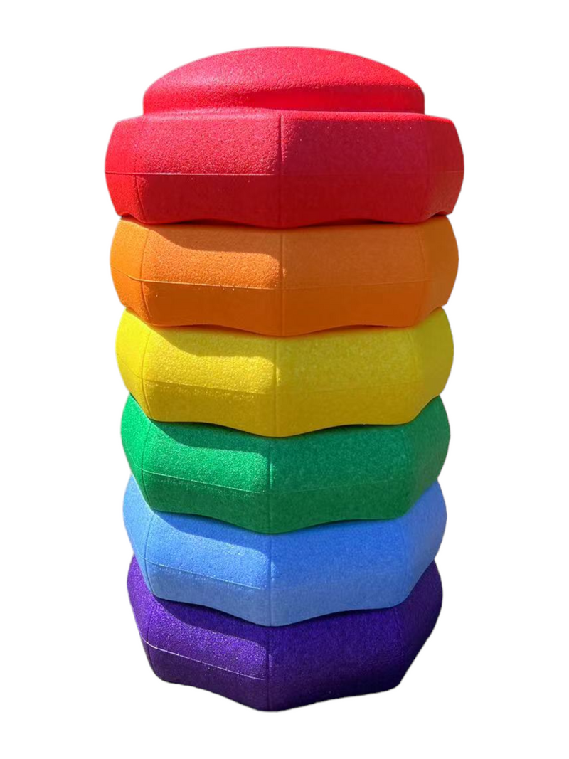 **Pre-order (Ships in 2-3 Weeks)**6 Pieces Rainbow Stepping Stones Set